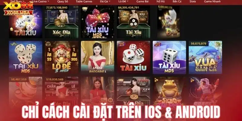 Chỉ cách cài đặt trên IOS & Android