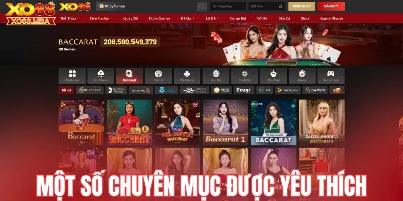 Một số chuyên mục được yêu thích
